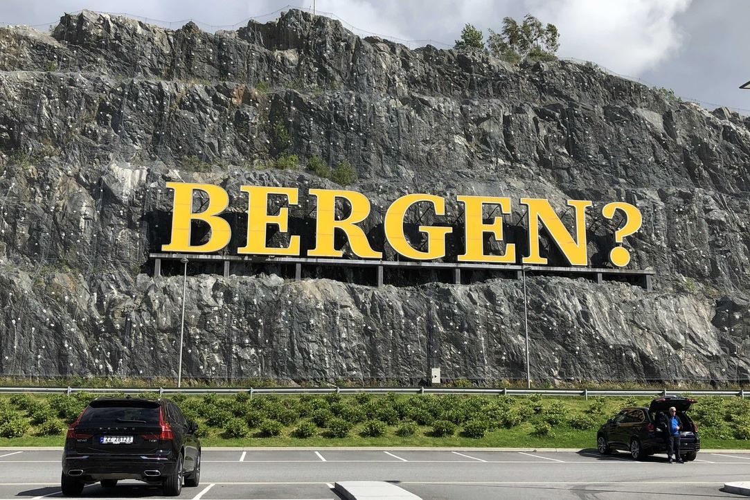 The parking lot of Bergen airport